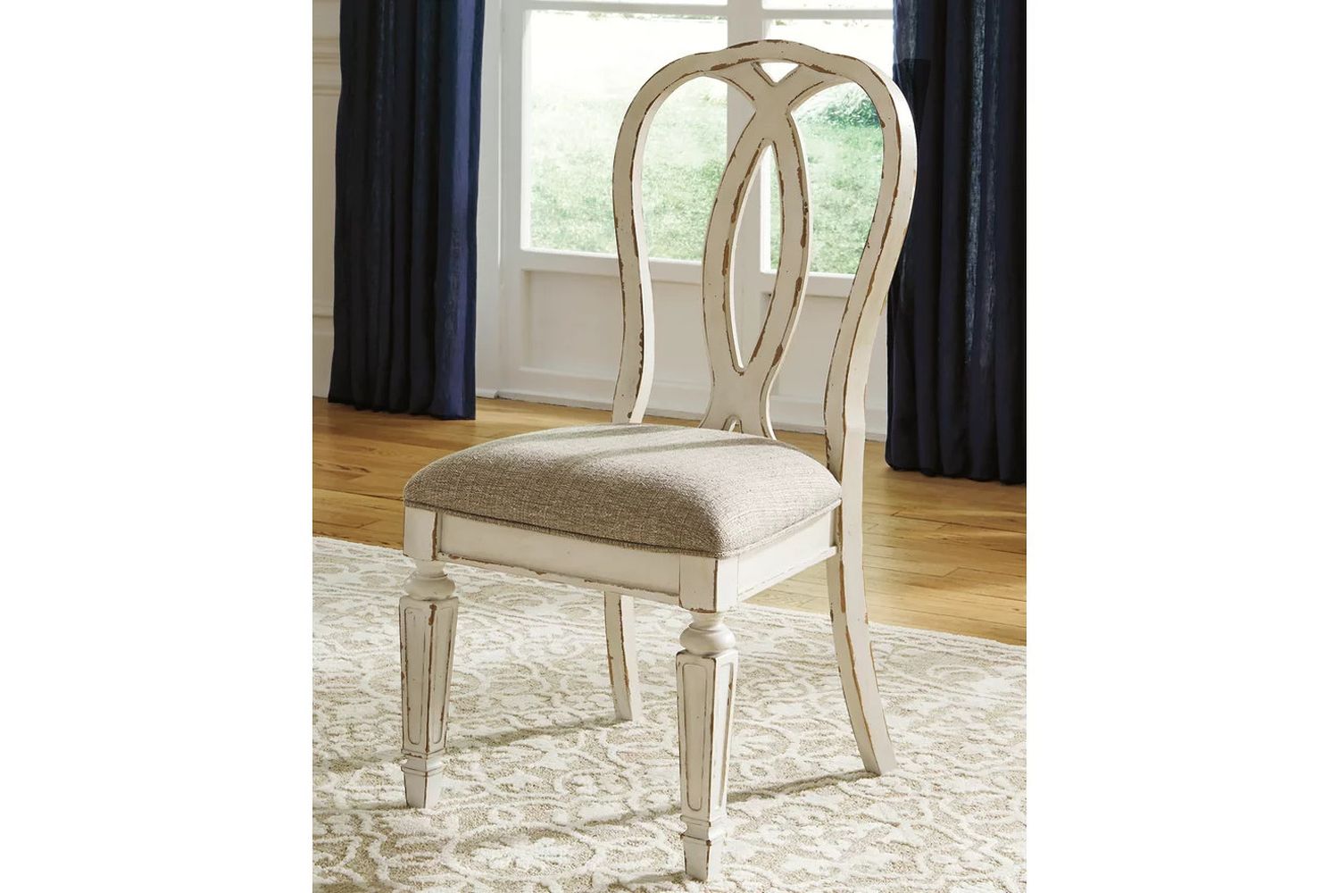 Realyn White Dining Upholstered Sidechair Set of 2 D74302