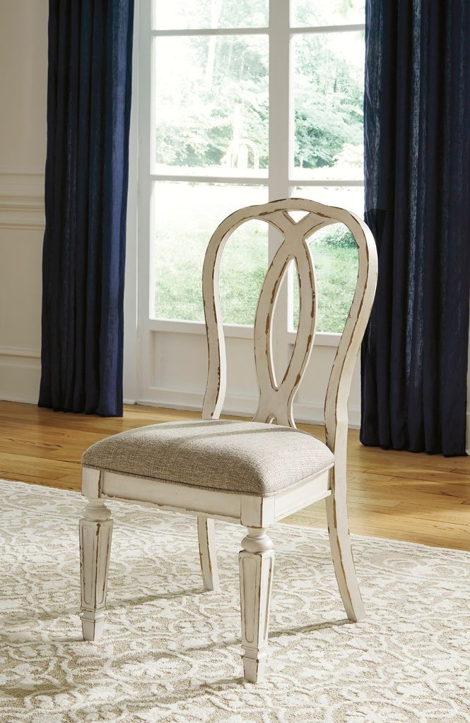 Realyn White Dining Upholstered Sidechair Set of 2 D74302