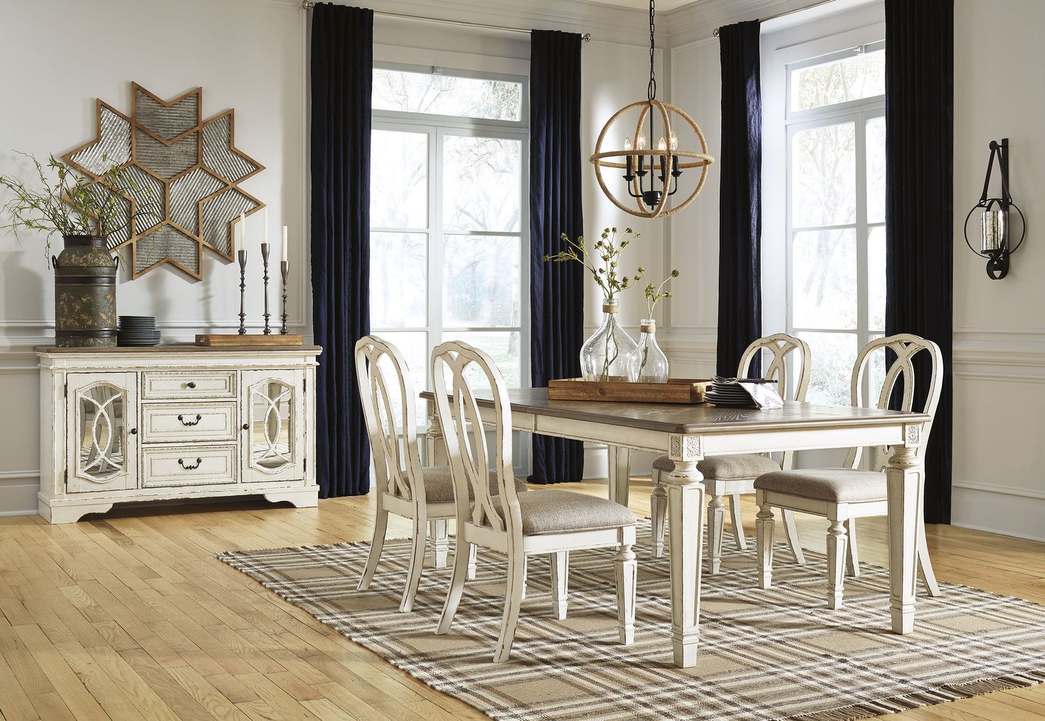 Realyn White Dining Upholstered Sidechair Set of 2 D74302