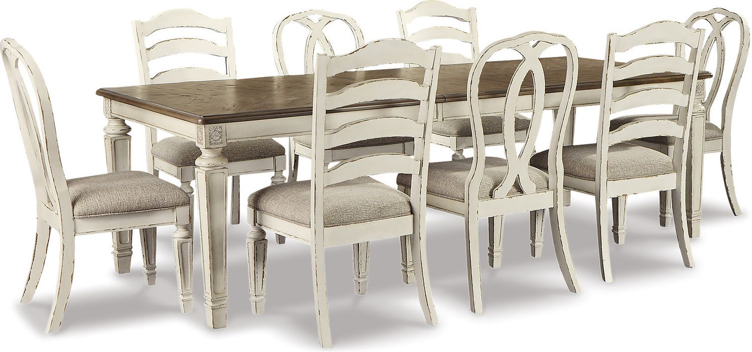 Realyn White Dining Upholstered Sidechair Set of 2 D74302