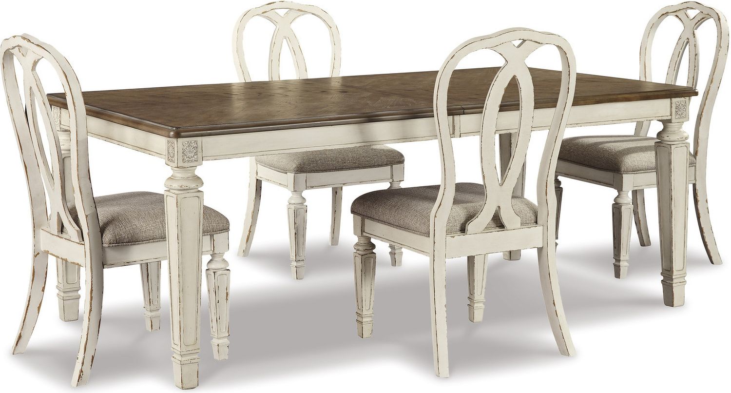 Realyn White Dining Upholstered Sidechair Set of 2 D74302