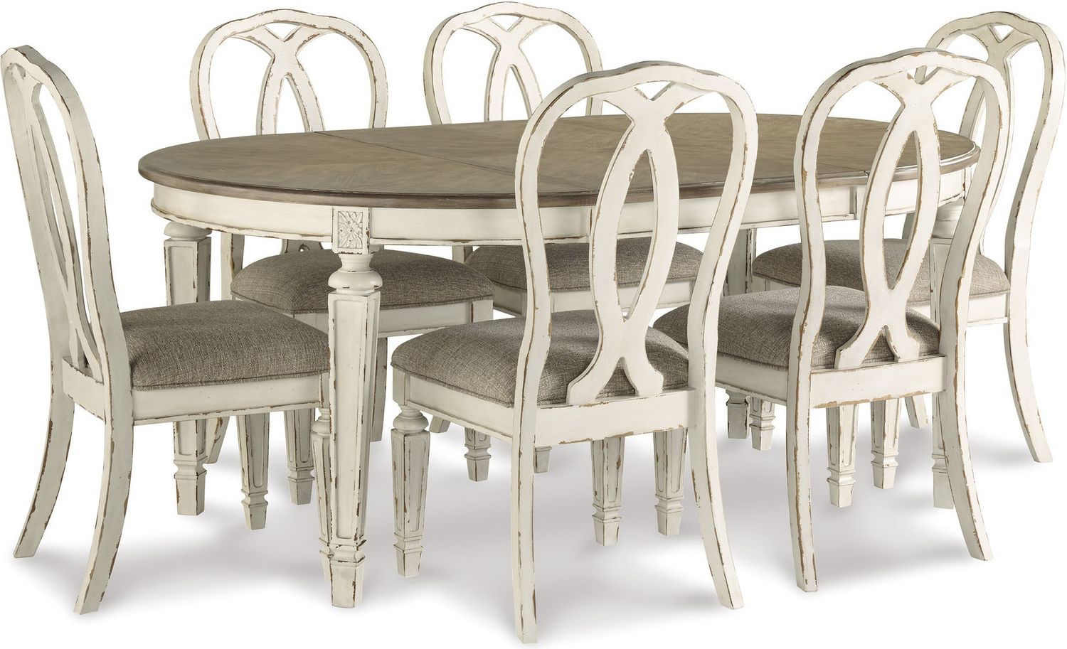 Realyn White Dining Upholstered Sidechair Set of 2 D74302