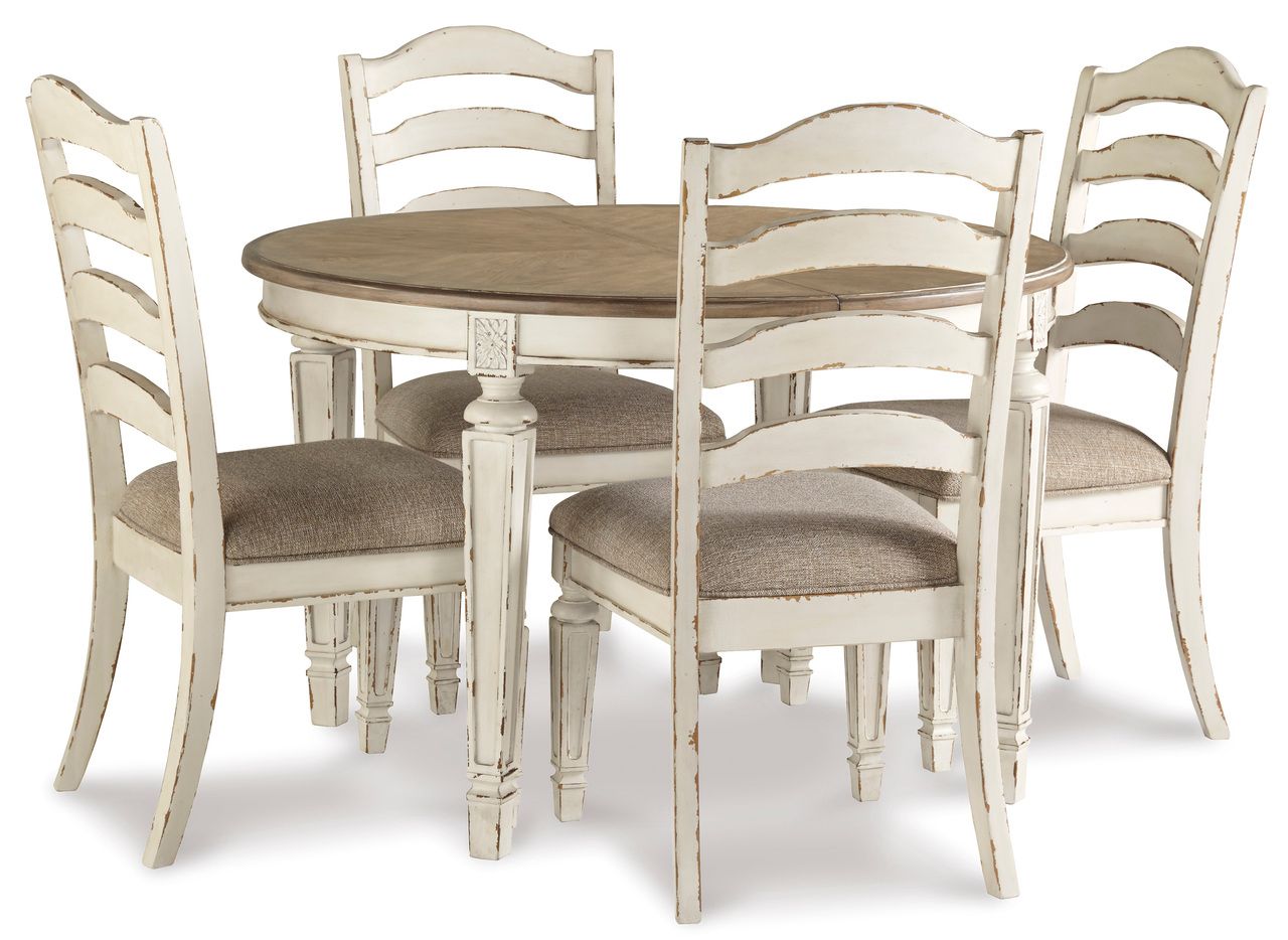 Realyn White Oval Extendable Dining Table D74335