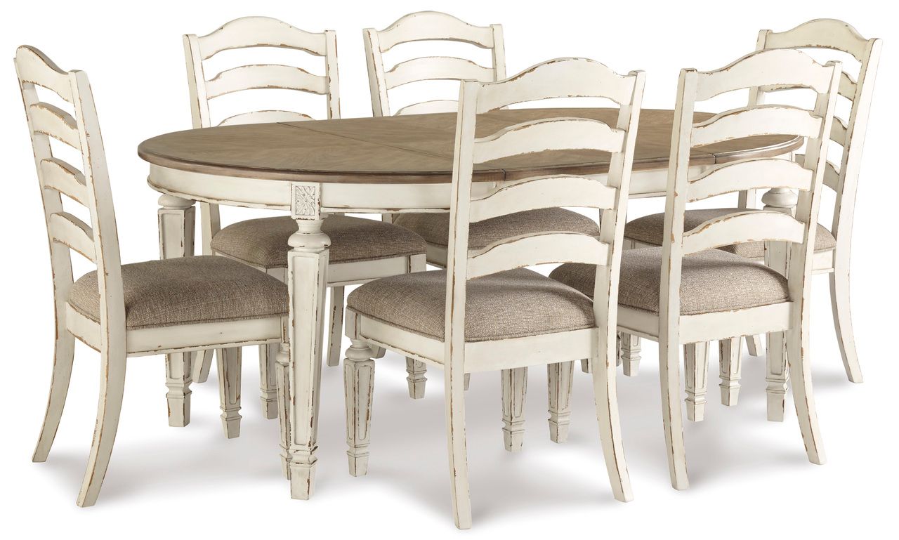 Realyn White Oval Extendable Dining Table D74335