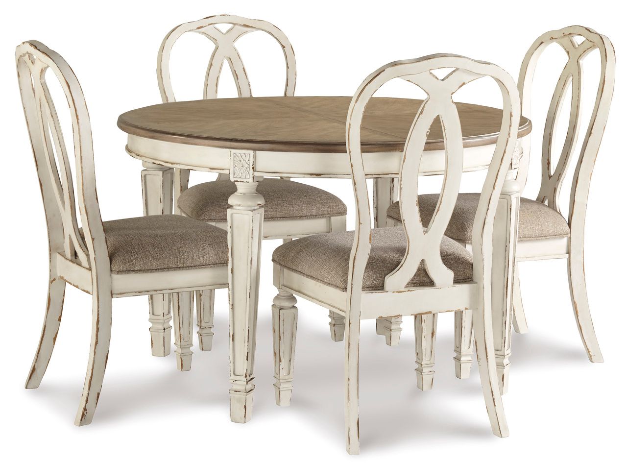 Realyn White Oval Extendable Dining Table D74335