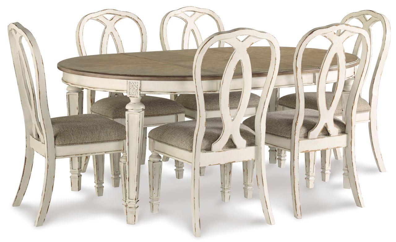 Realyn White Oval Extendable Dining Table D74335
