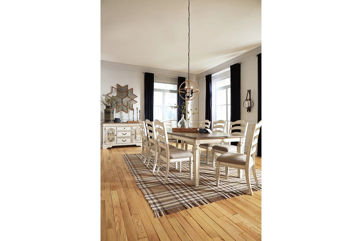 Realyn White Extendable Rectangular Dining Table D74345