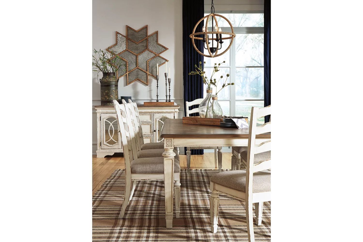 Realyn White Extendable Rectangular Dining Table D74345