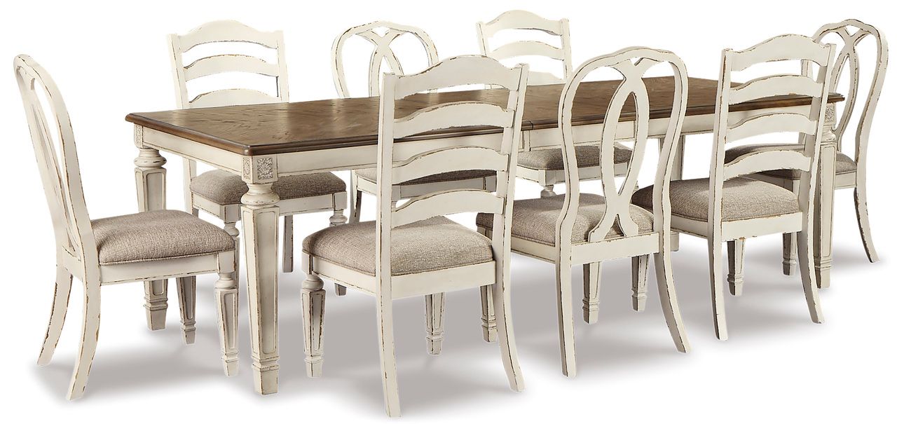Realyn White Extendable Rectangular Dining Table D74345