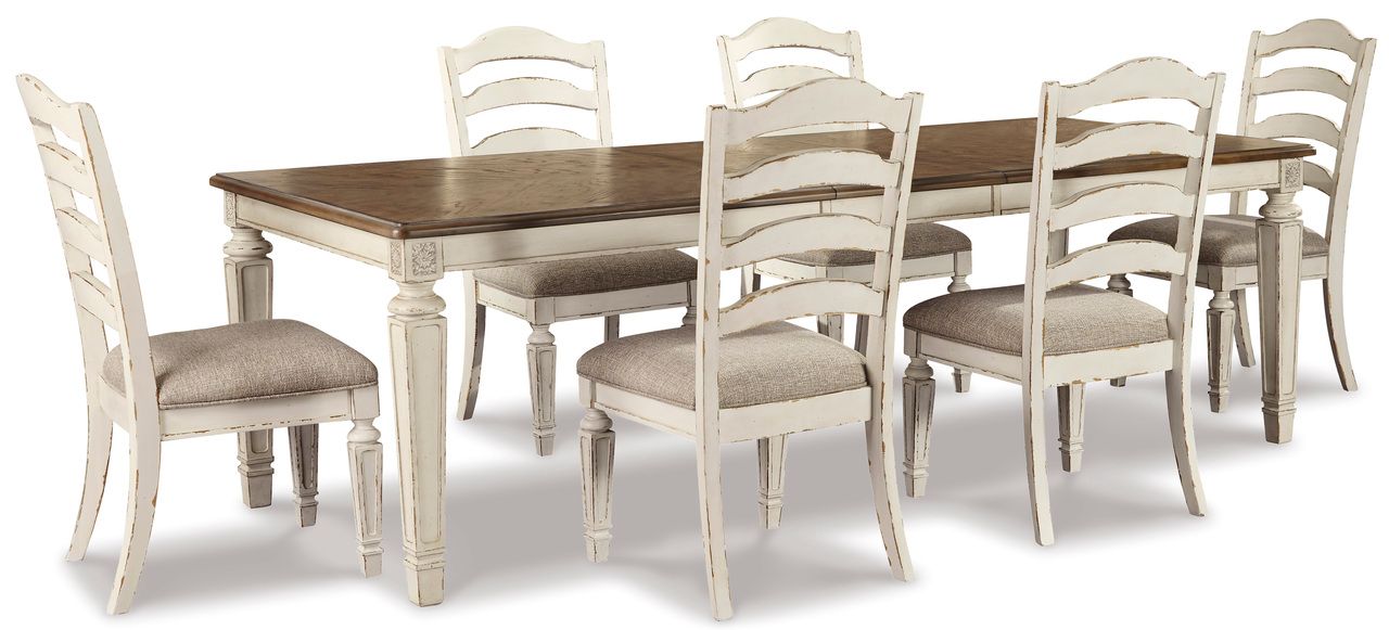 Realyn White Extendable Rectangular Dining Table D74345