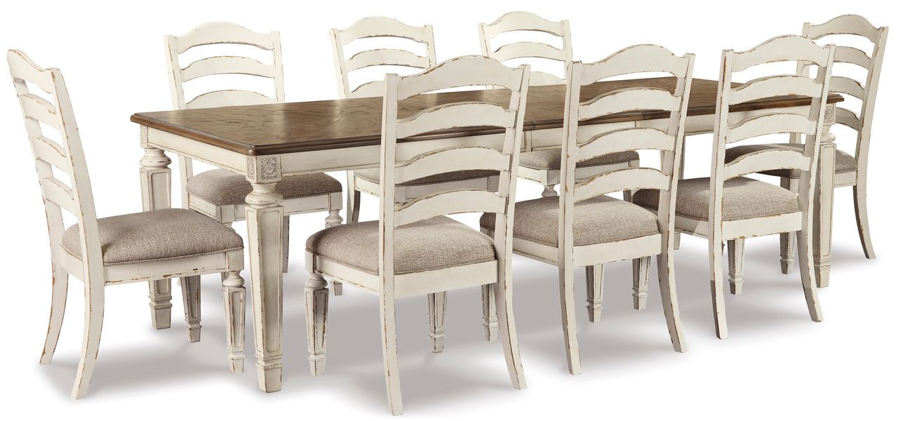 Realyn White Extendable Rectangular Dining Table D74345