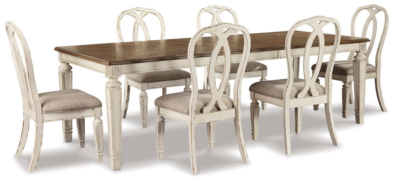 Realyn White Extendable Rectangular Dining Table D74345