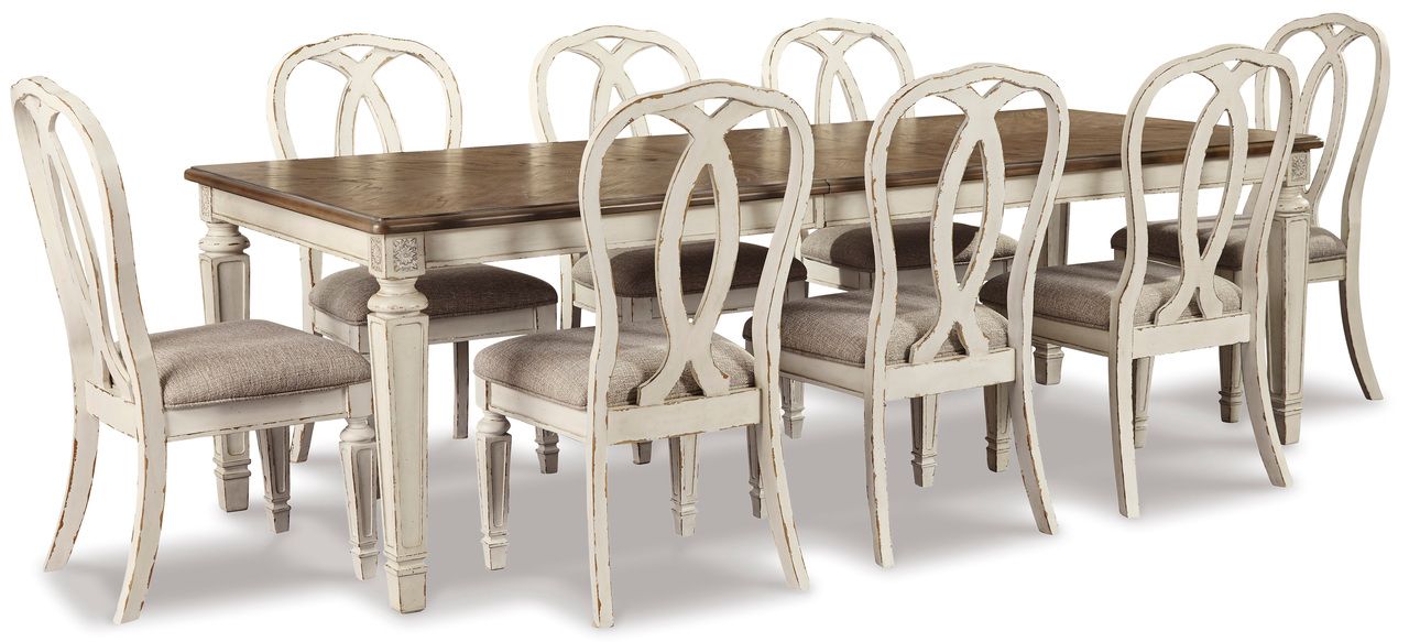 Realyn White Extendable Rectangular Dining Table D74345
