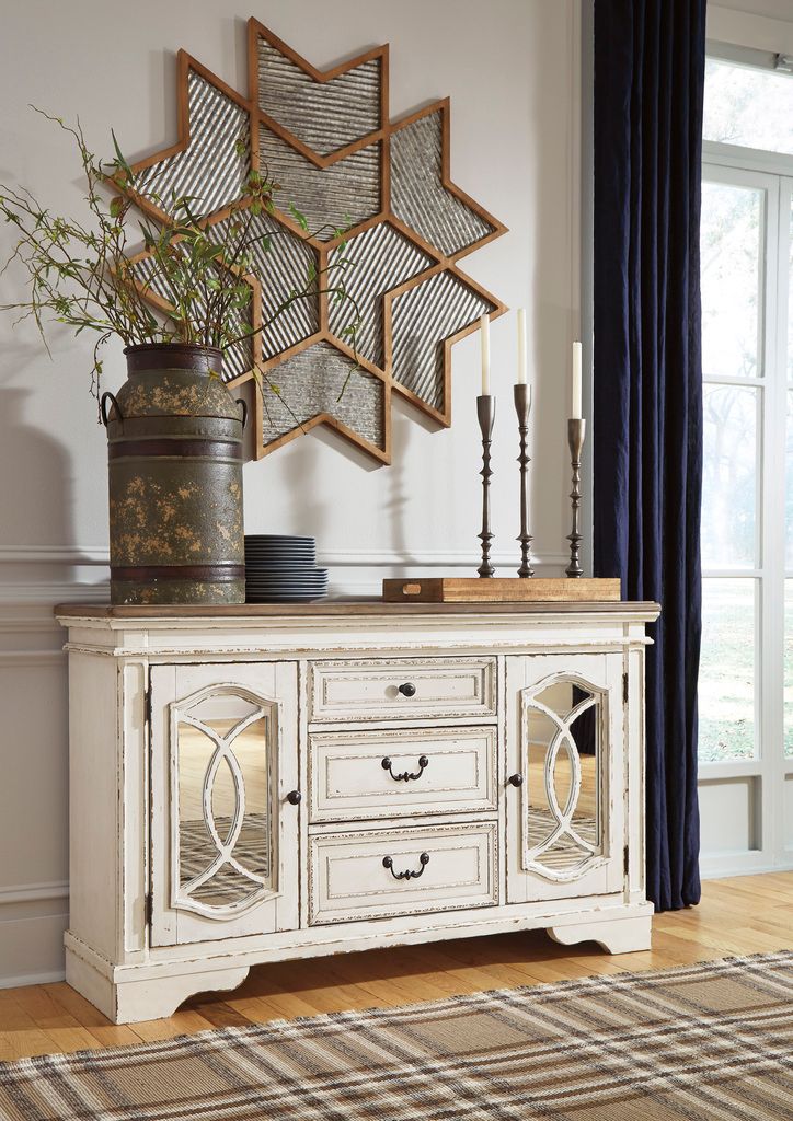 Realyn White Dining Room Server D74360