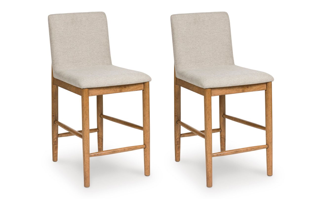 Isanti Counter Height Barstool Set of 2 In Light Brown D752124