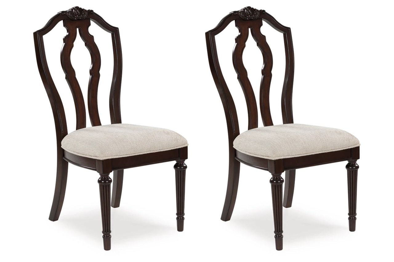 Lavinton Dining Chair Set of 2 In Tan and Brown D76401