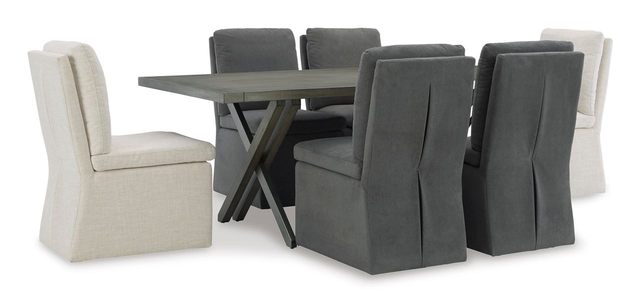 Krystanza Dining Table In Weathered Gray D76625