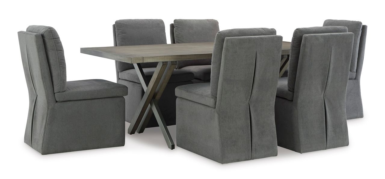 Krystanza Dining Table In Weathered Gray D76625