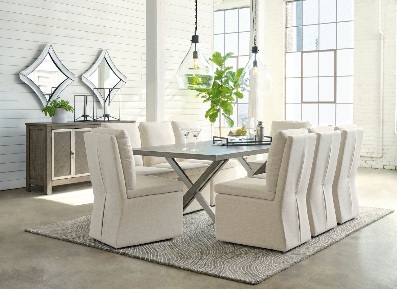 Krystanza Dining Table In Weathered Gray D76625