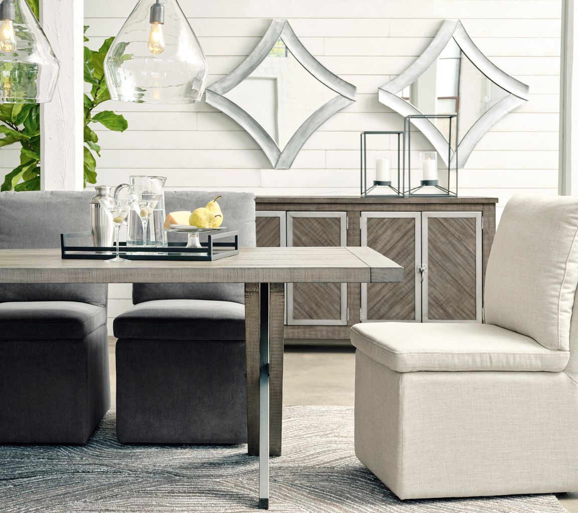 Krystanza Dining Table In Weathered Gray D76625