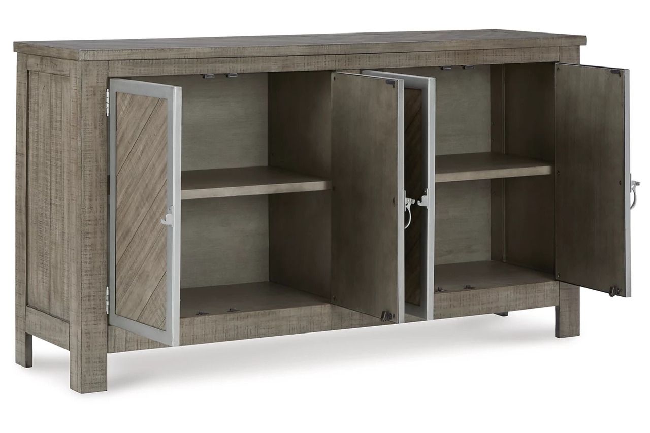 Krystanza Dining Server In Weathered Gray D76660