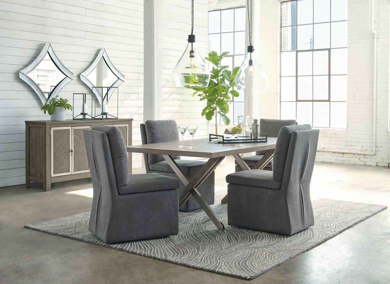 Krystanza Dining Server In Weathered Gray D76660