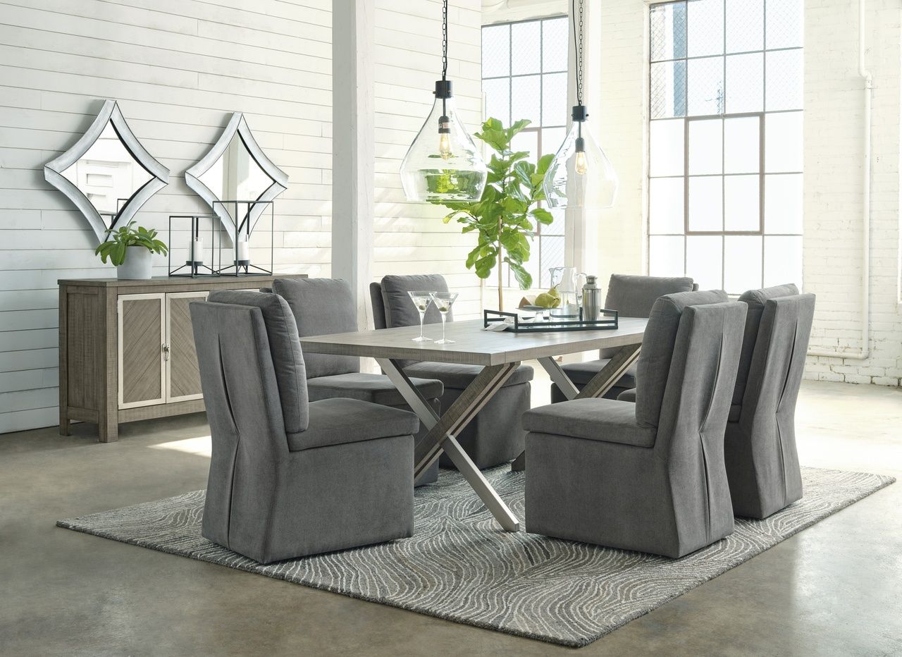 Krystanza Dining Server In Weathered Gray D76660