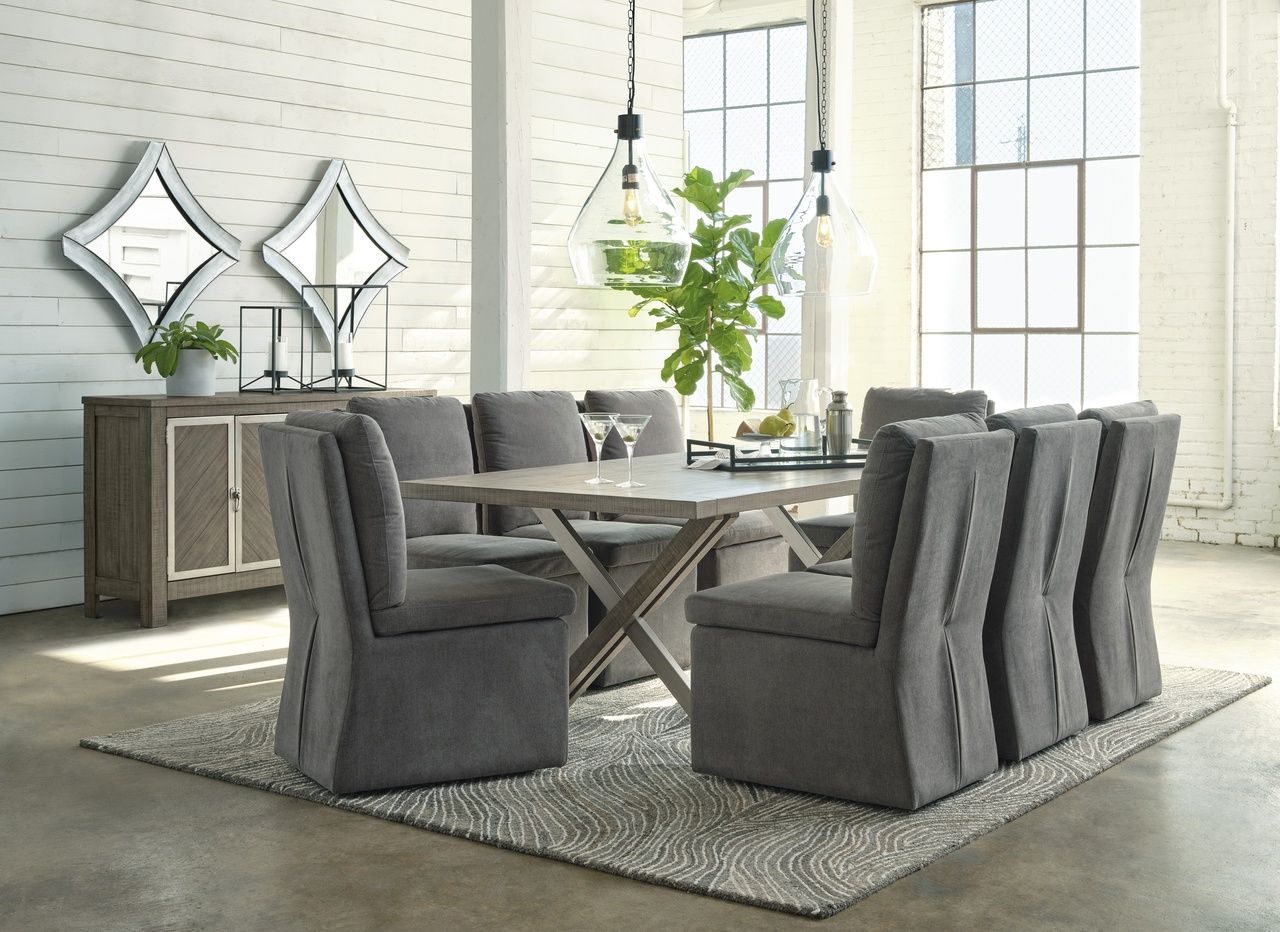 Krystanza Dining Server In Weathered Gray D76660