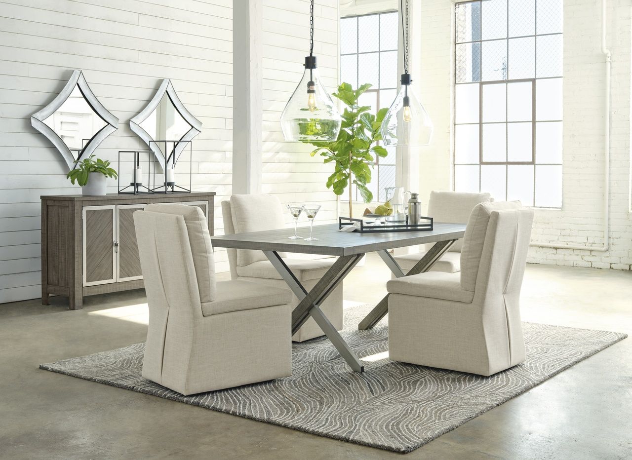 Krystanza Dining Server In Weathered Gray D76660