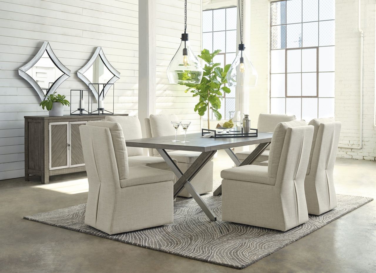 Krystanza Dining Server In Weathered Gray D76660