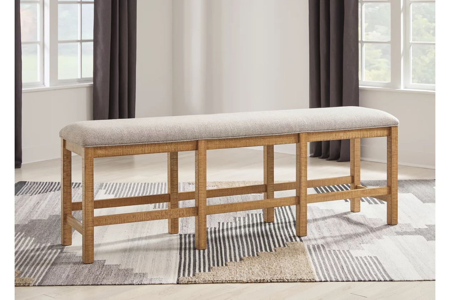 Havonplane 72 Inch Counter Height Dining Bench In Brown D77309