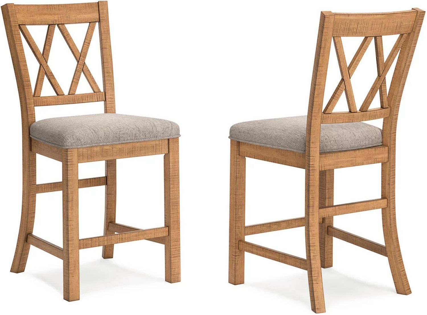 Havonplane Counter Height Barstool Set of 2 In Brown D773124