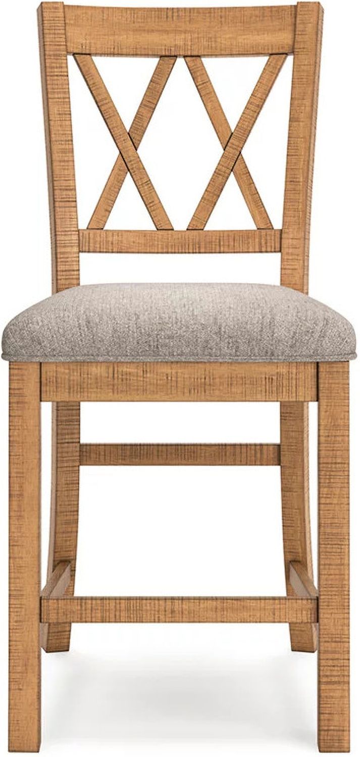 Havonplane Counter Height Barstool Set of 2 In Brown D773124