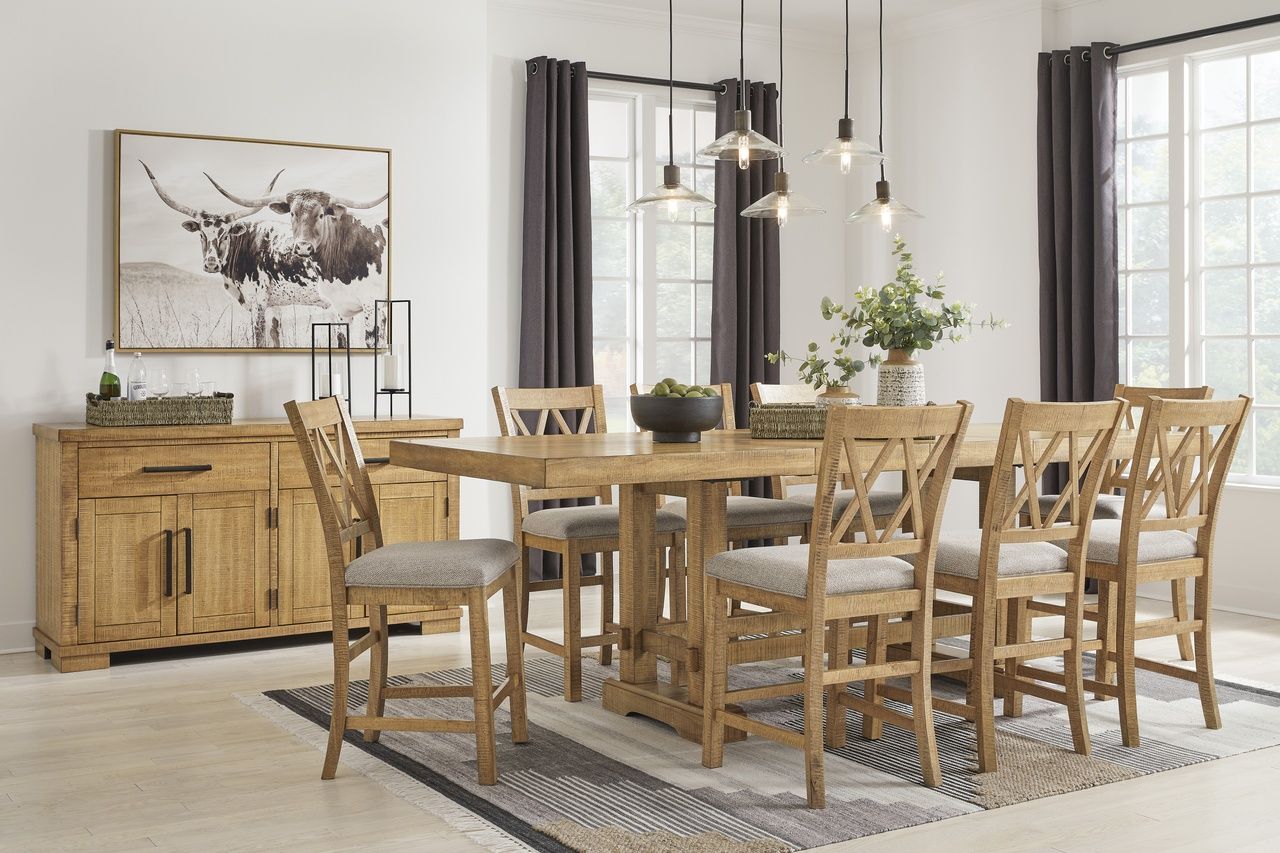 Havonplane Counter Height Barstool Set of 2 In Brown D773124