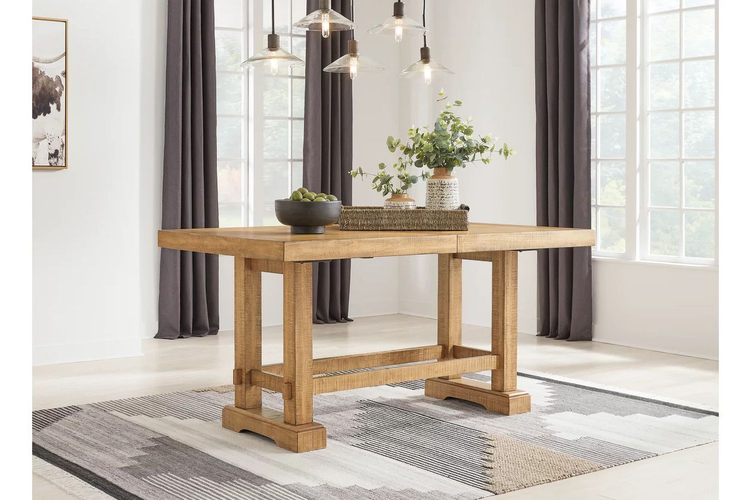 Havonplane Counter Height Dining Extension Table In Brown D77332