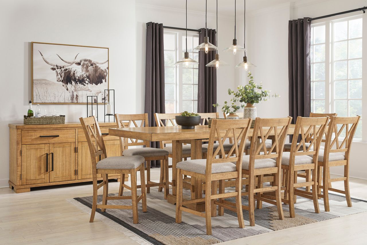 Havonplane Counter Height Dining Extension Table In Brown D77332