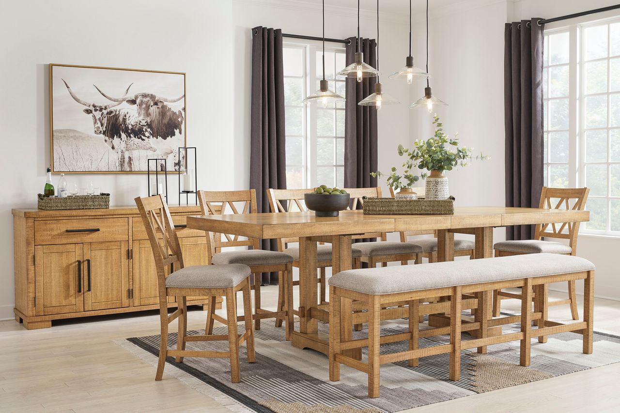 Havonplane Counter Height Dining Extension Table In Brown D77332