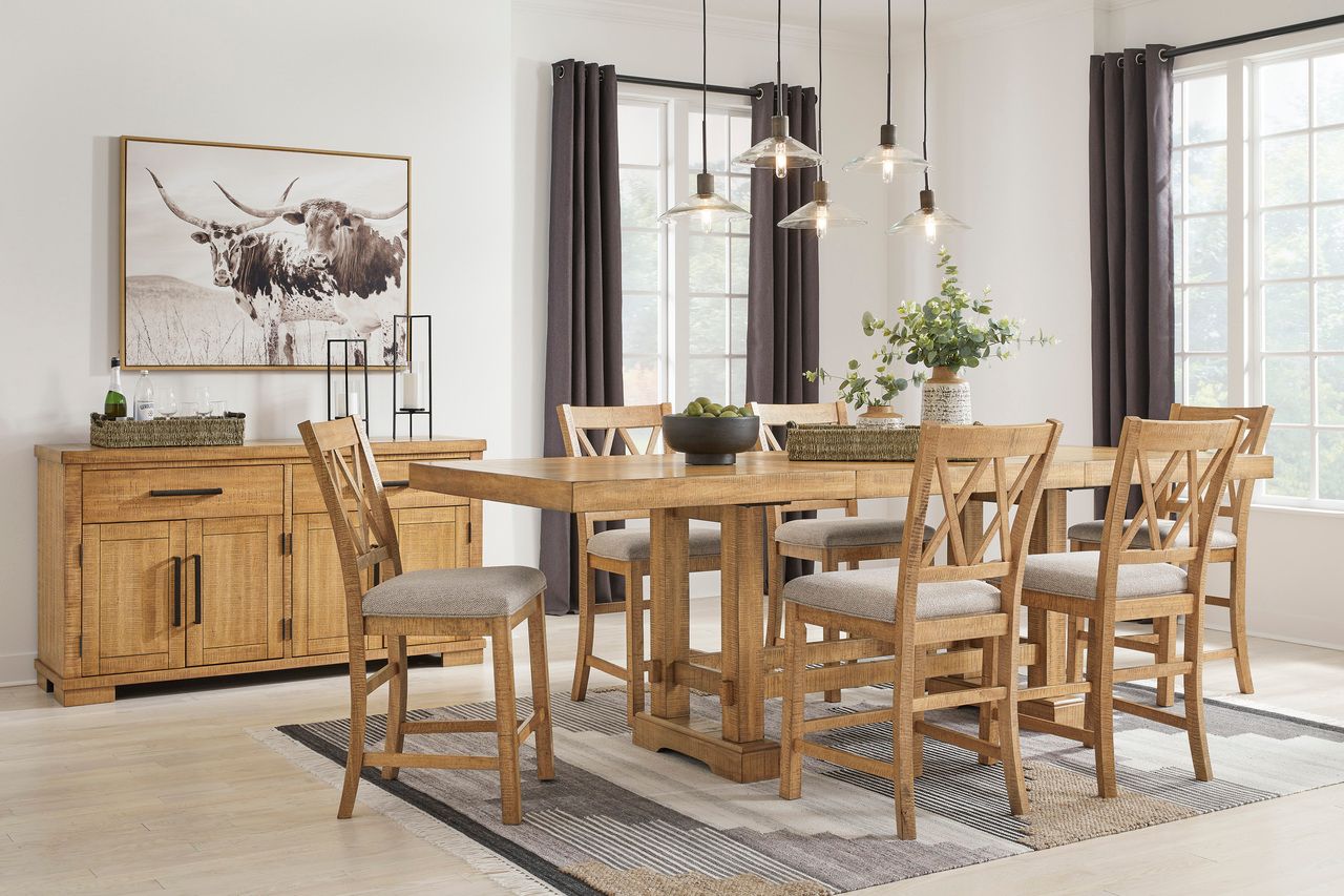 Havonplane Counter Height Dining Extension Table In Brown D77332