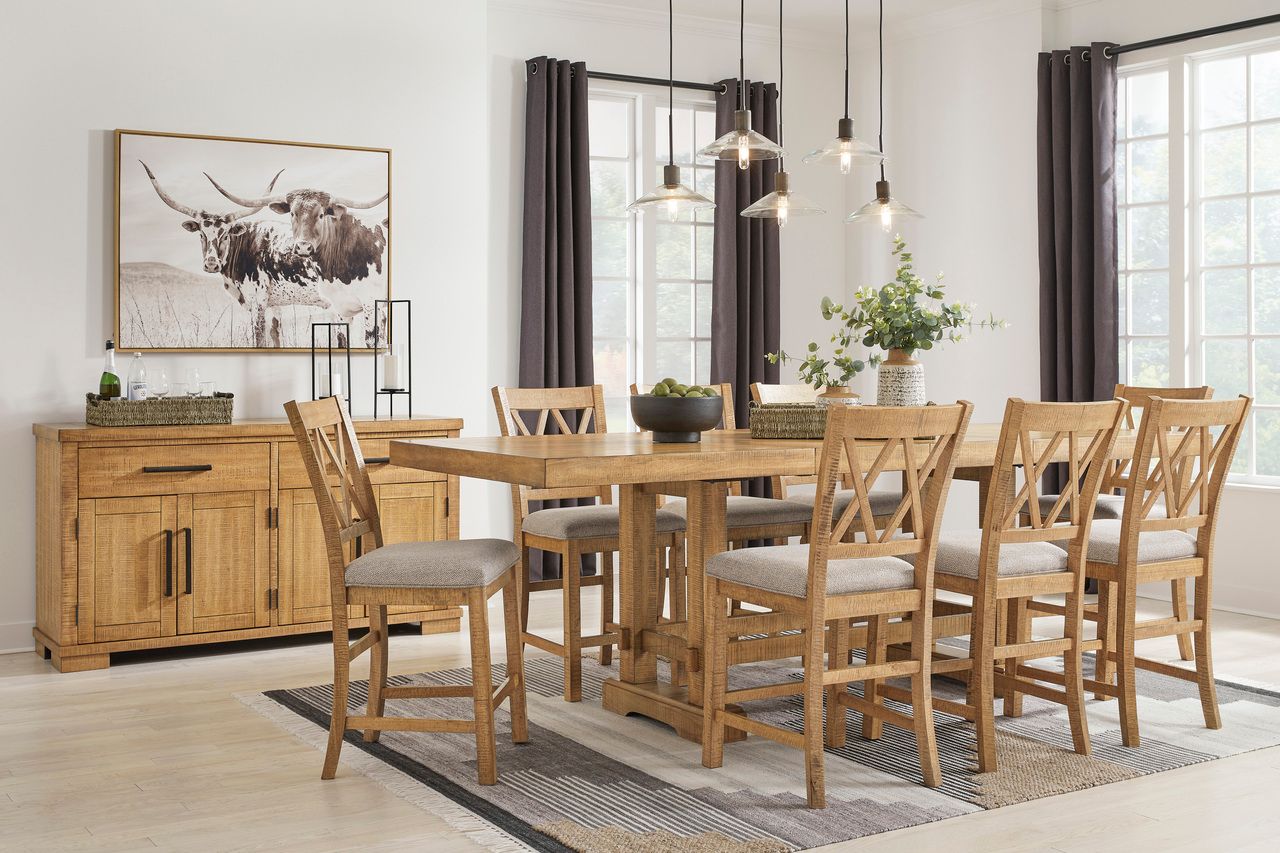 Havonplane Counter Height Dining Extension Table In Brown D77332