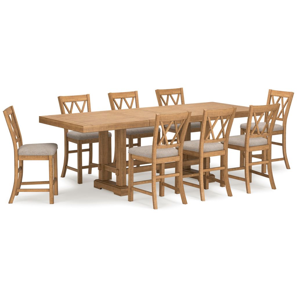 Havonplane Counter Height Dining Extension Table In Brown D77332