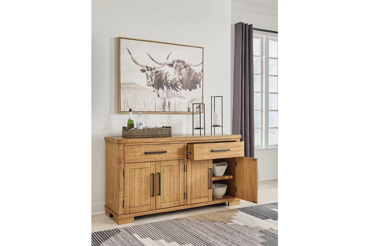 Havonplane Dining Server In Brown D77360