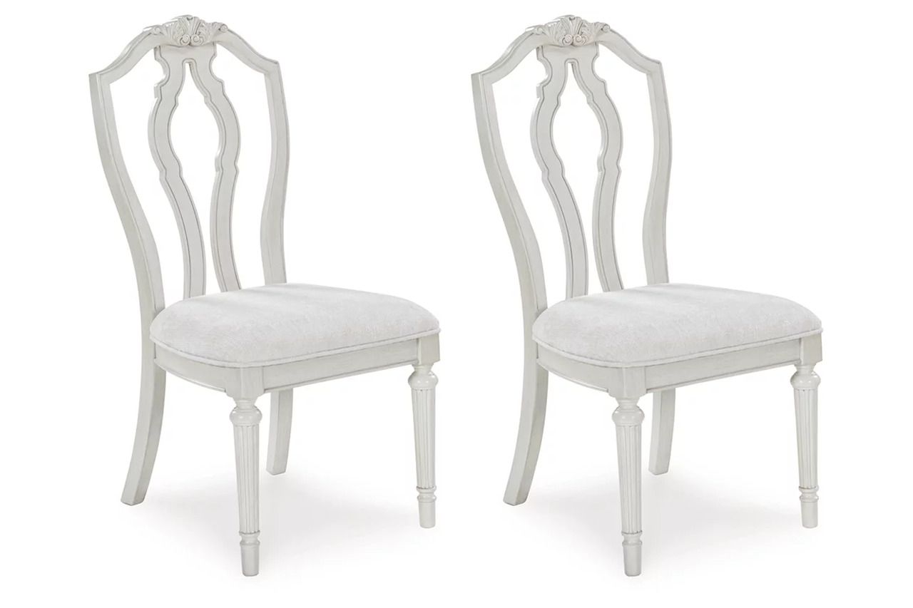 Montelaine Dining Chair Set of 2 In Antique White D79501