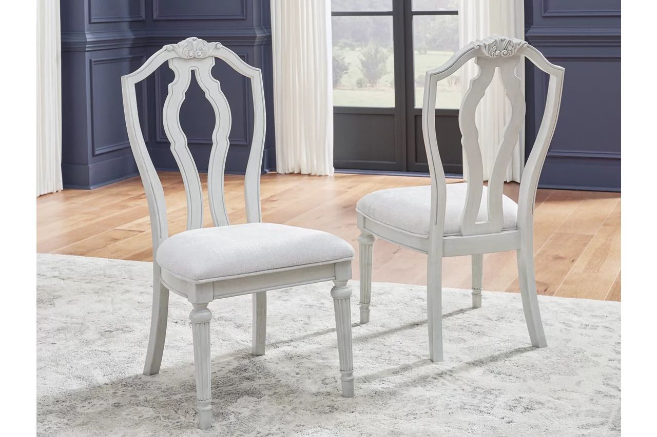 Montelaine Dining Chair Set of 2 In Antique White D79501