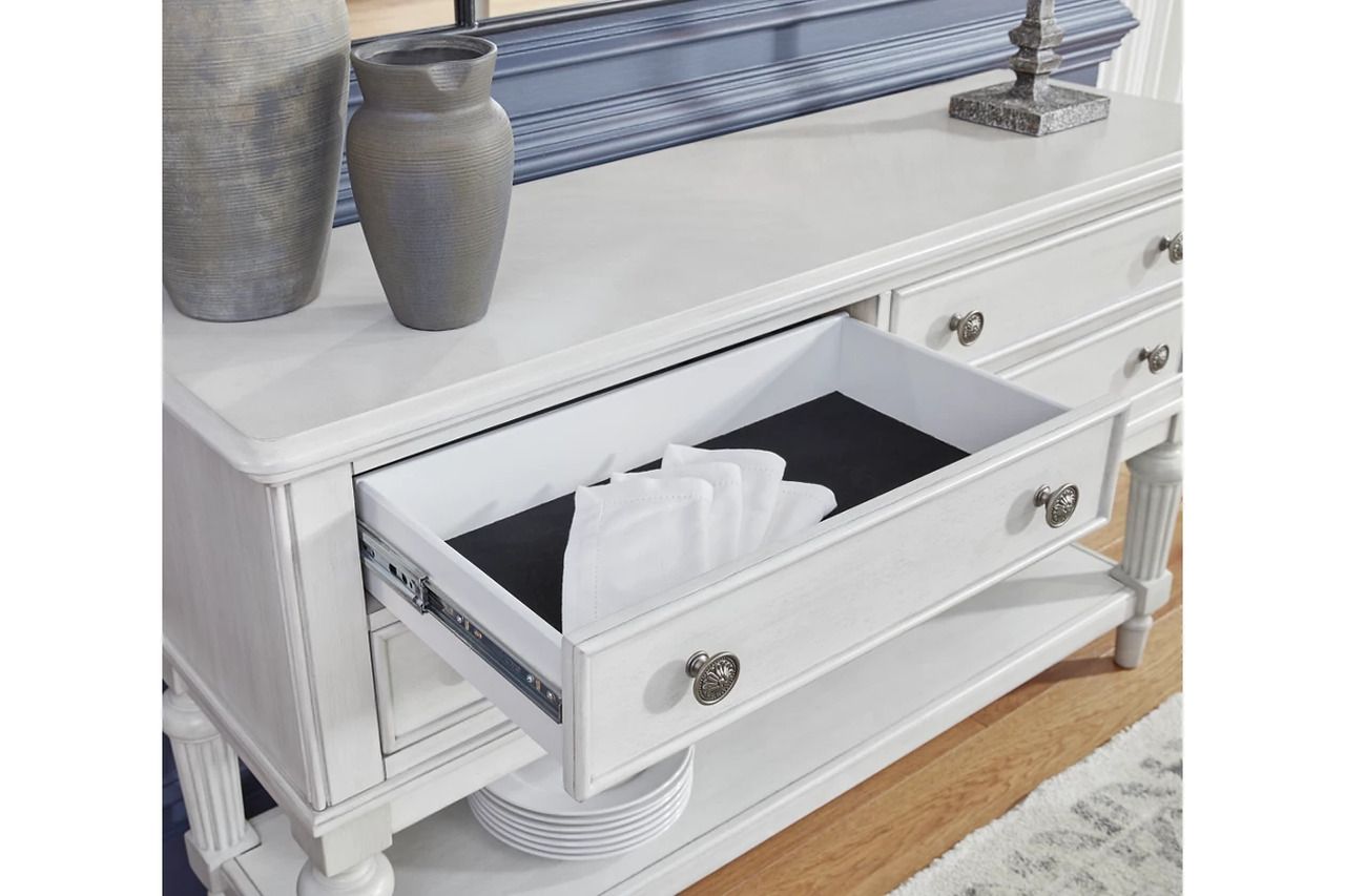 Montelaine Dining Server In Antique White D79560