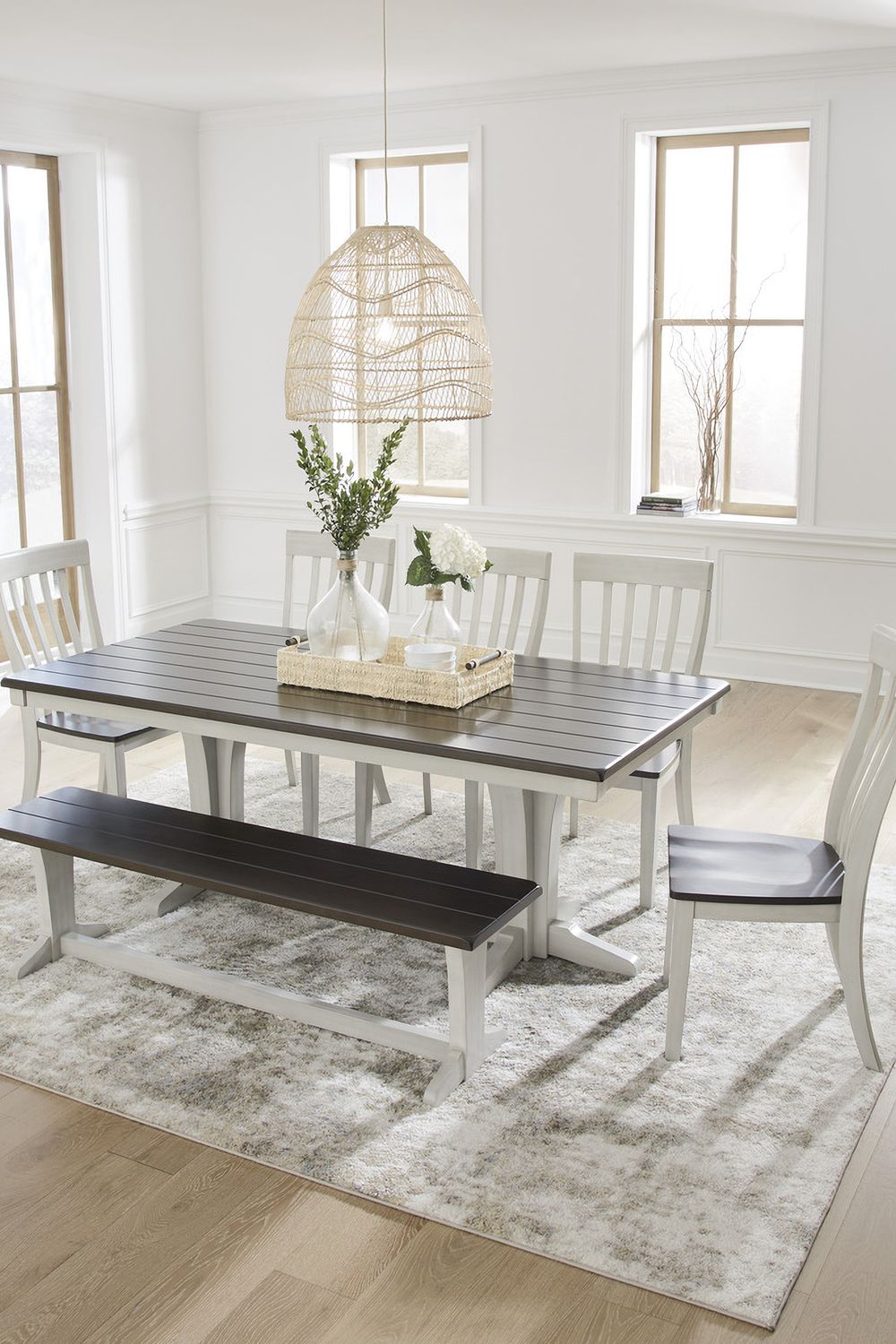 Darborn Gray/Brown 62 Inch Dining Bench D79600