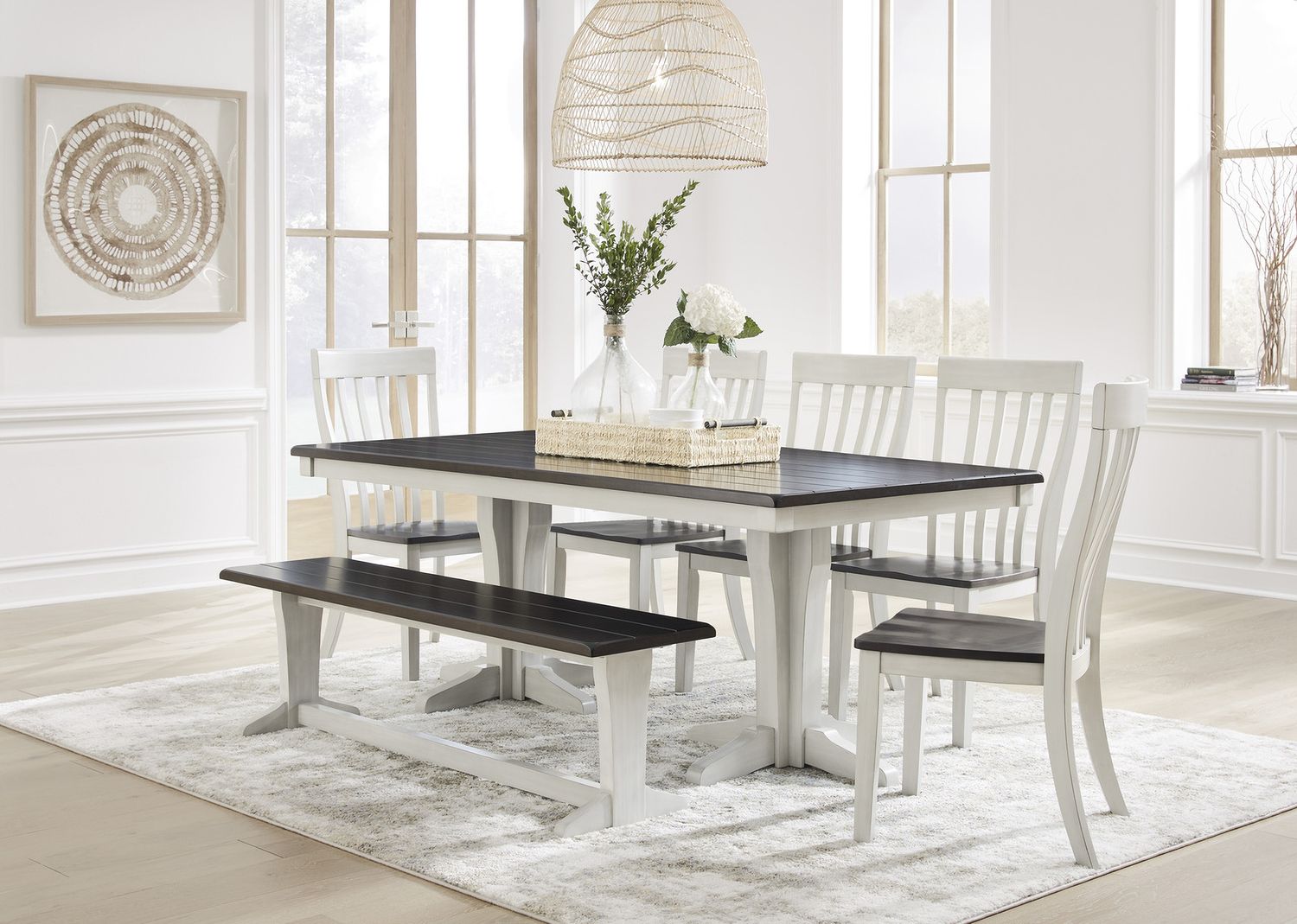 Darborn Gray/Brown 62 Inch Dining Bench D79600