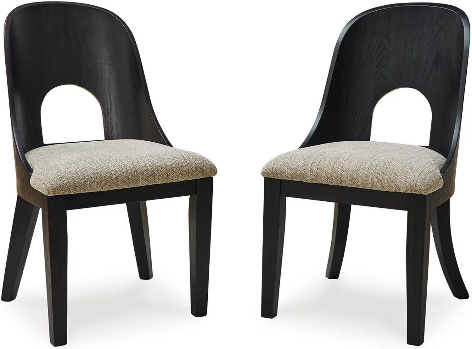 Rowanbeck Dining Chair Set of 2 In Black and Gray D82101