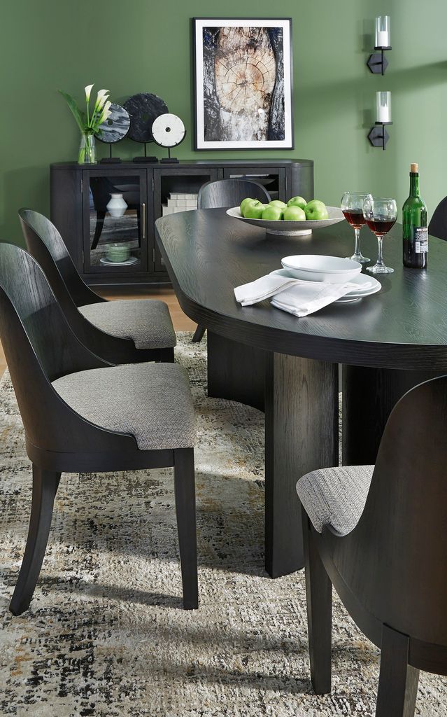 Rowanbeck Dining Chair Set of 2 In Black and Gray D82101