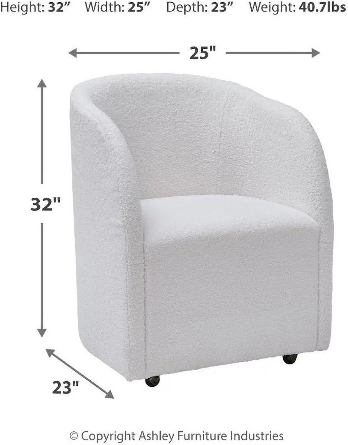 Rowanbeck Dining Chair Set of 2 In Ivory D82102A