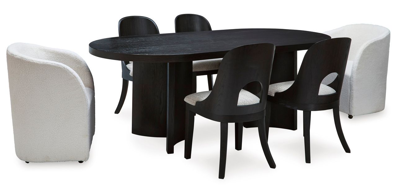 Rowanbeck Dining Table In Black D82125